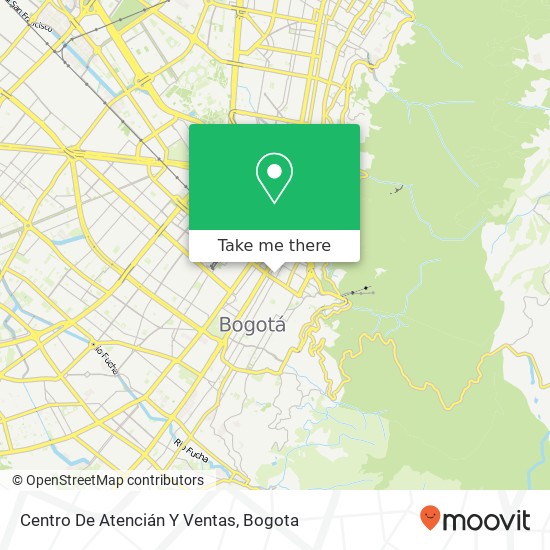 Mapa de Centro De Atencián Y Ventas