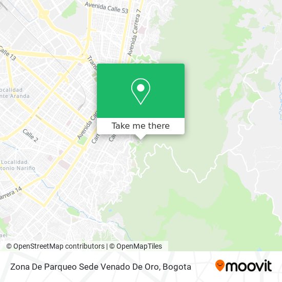 Zona De Parqueo Sede Venado De Oro map