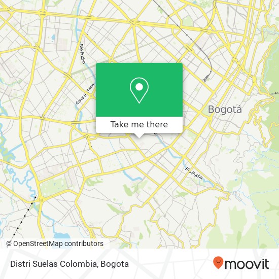 Distri Suelas Colombia map