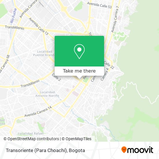 Mapa de Transoriente (Para Choachí)