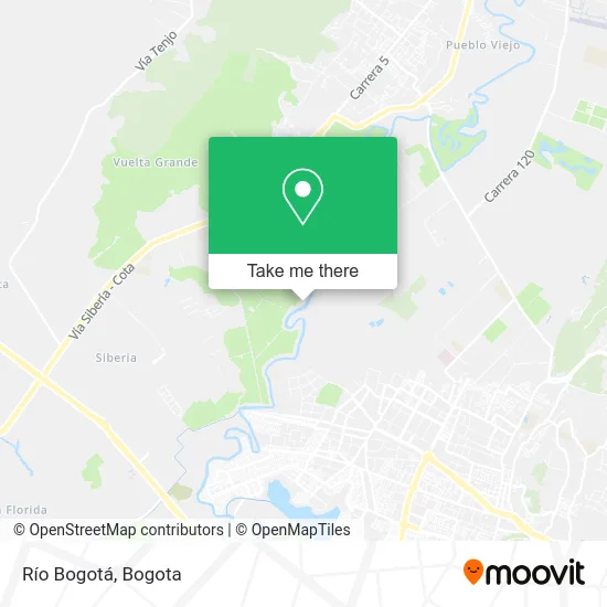 Río Bogotá map