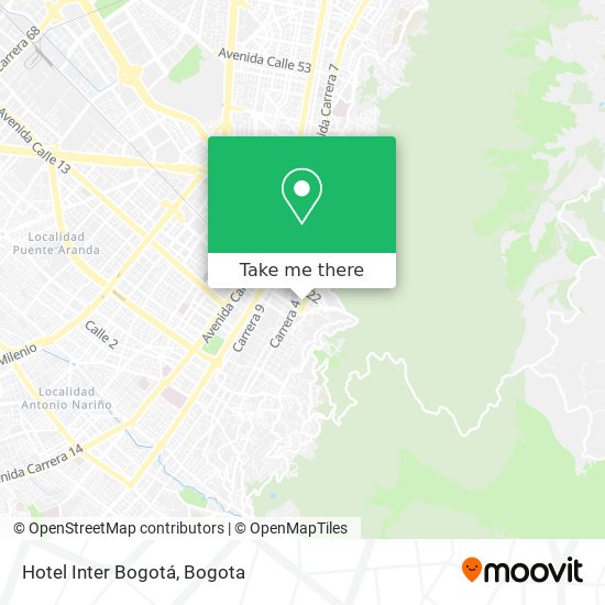 Hotel Inter Bogotá map