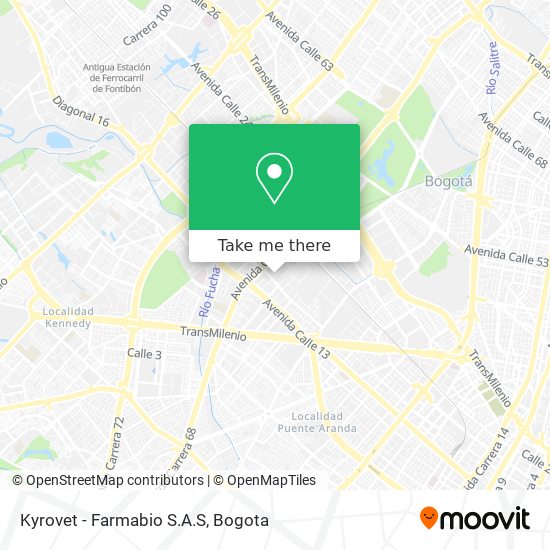 Mapa de Kyrovet - Farmabio S.A.S