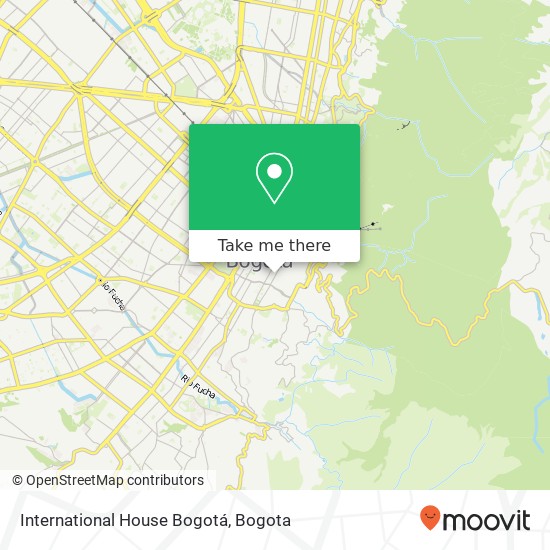 International House Bogotá map