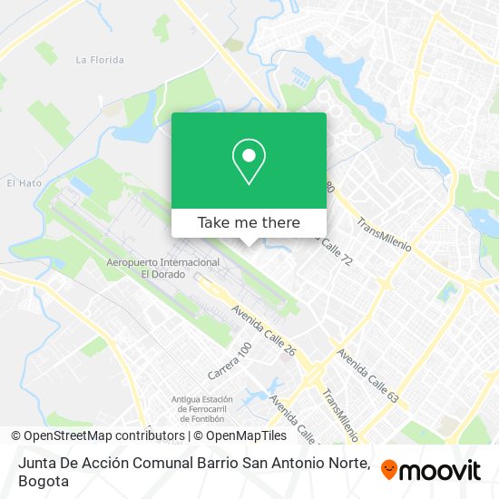 Junta De Acción Comunal Barrio San Antonio Norte map