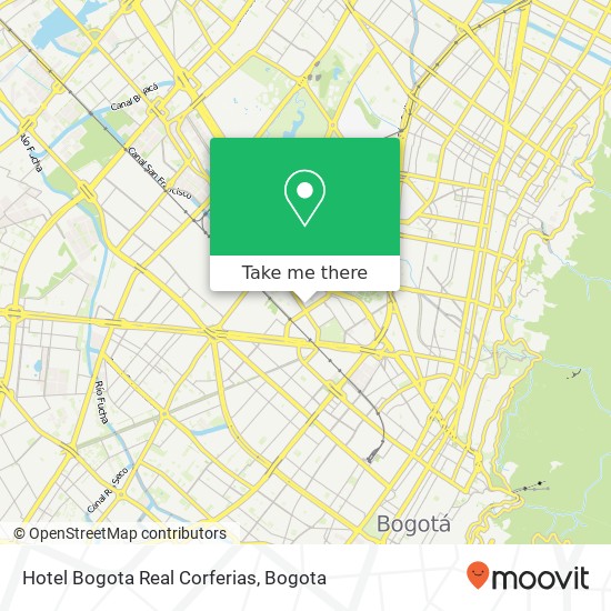 Hotel Bogota Real Corferias map
