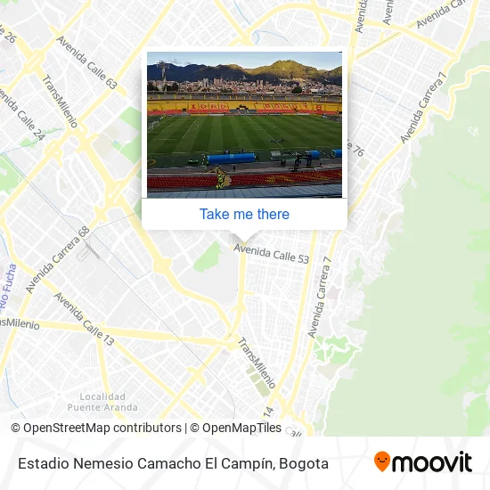 Mapa de Estadio Nemesio Camacho El Campín