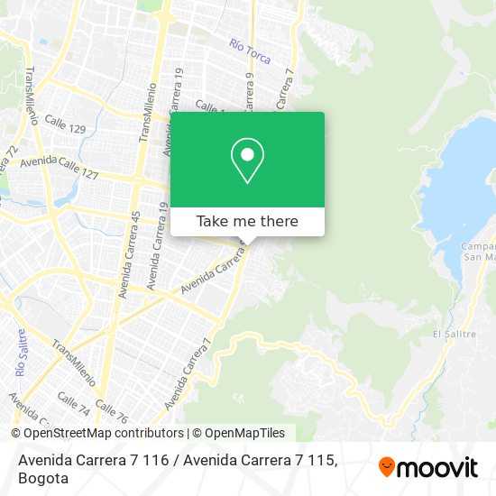 Mapa de Avenida Carrera 7 116 / Avenida Carrera 7 115