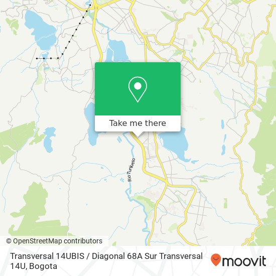 Mapa de Transversal 14UBIS / Diagonal 68A Sur Transversal 14U