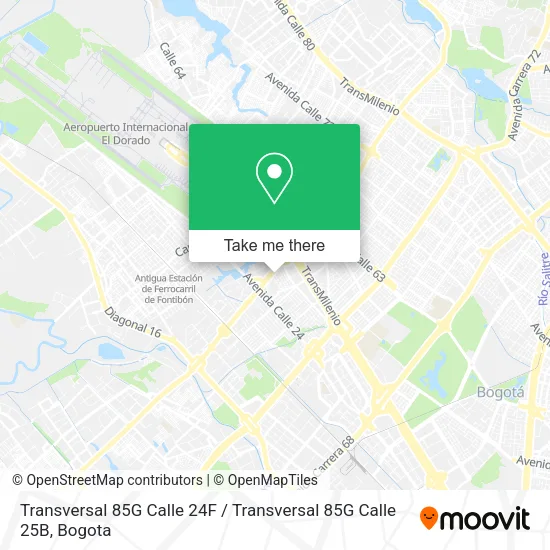 Transversal 85G Calle 24F / Transversal 85G Calle 25B map