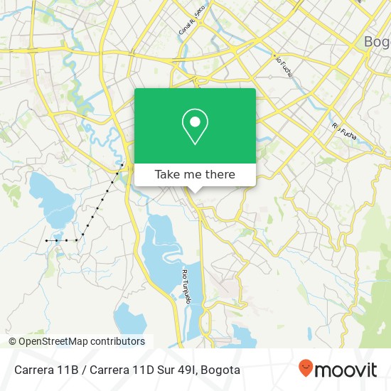Mapa de Carrera 11B / Carrera 11D Sur 49I