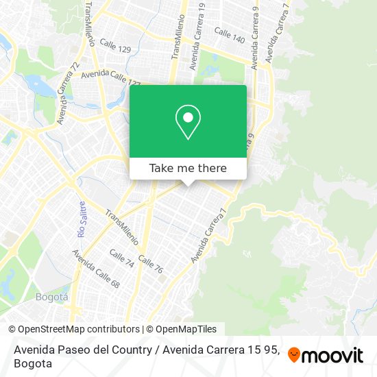 Mapa de Avenida Paseo del Country / Avenida Carrera 15 95