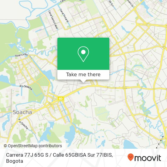 Mapa de Carrera 77J 65G S / Calle 65GBISA Sur 77IBIS