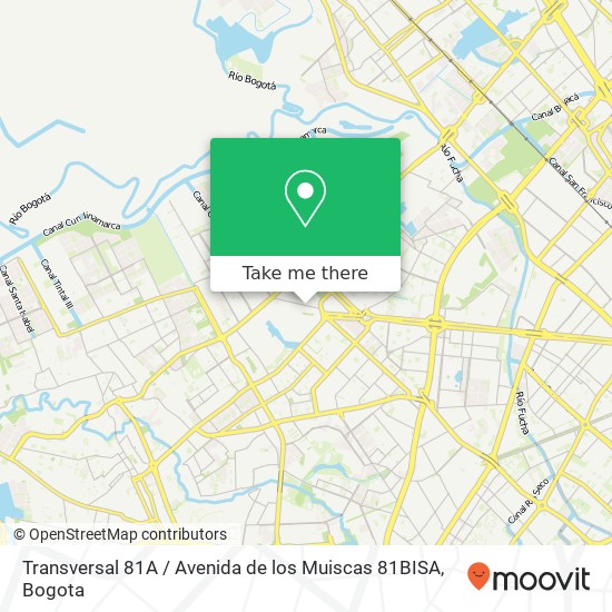 Transversal 81A / Avenida de los Muiscas 81BISA map
