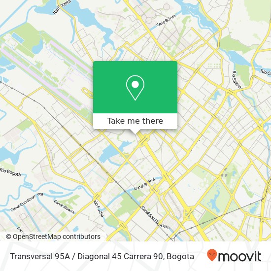 Transversal 95A / Diagonal 45 Carrera 90 map