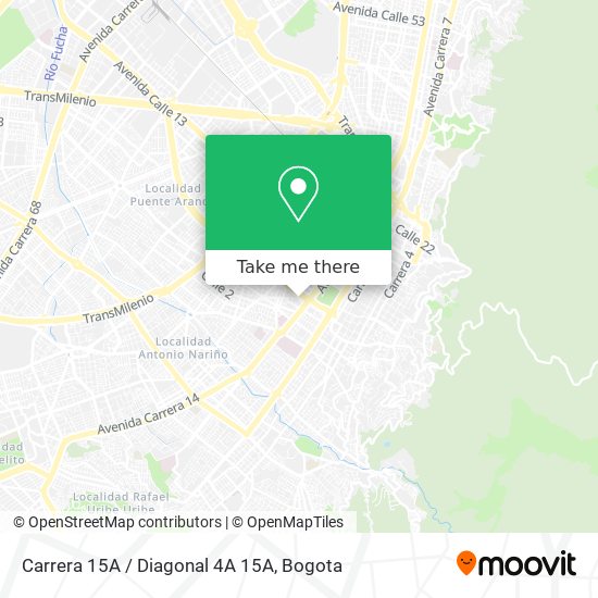 Mapa de Carrera 15A / Diagonal 4A 15A