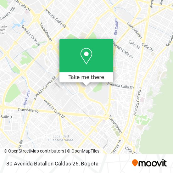 Mapa de 80 Avenida Batallón Caldas 26
