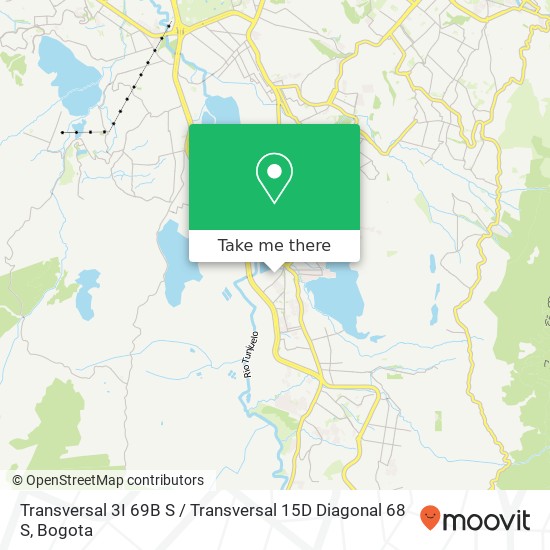 Mapa de Transversal 3I 69B S / Transversal 15D Diagonal 68 S