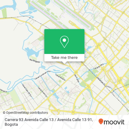 Carrera 93 Avenida Calle 13 / Avenida Calle 13 91 map