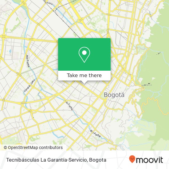 Mapa de Tecnibásculas La Garantía-Servicio