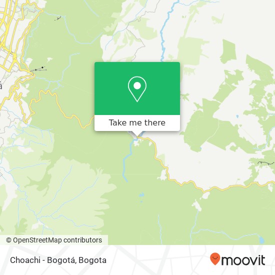 Choachi - Bogotá map