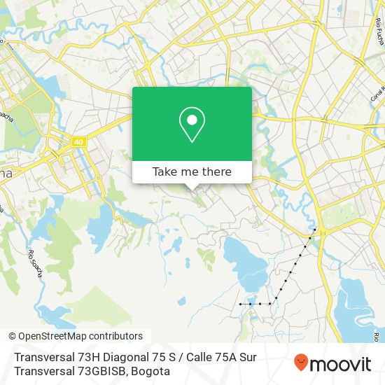 Transversal 73H Diagonal 75 S / Calle 75A Sur Transversal 73GBISB map