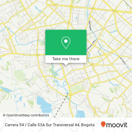 Carrera 54 / Calle 53A Sur Transversal 44 map