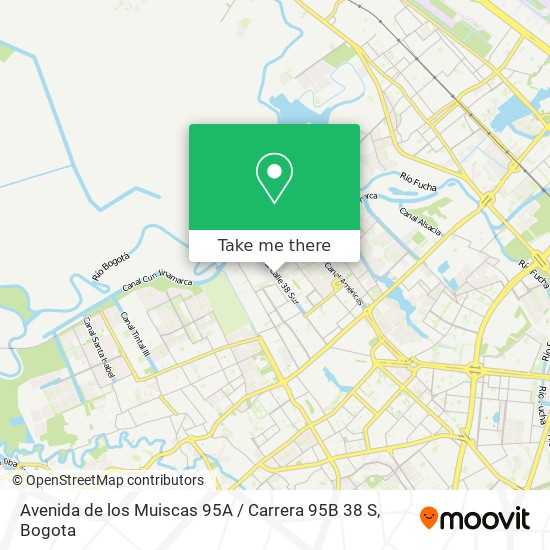 Mapa de Avenida de los Muiscas 95A / Carrera 95B 38 S
