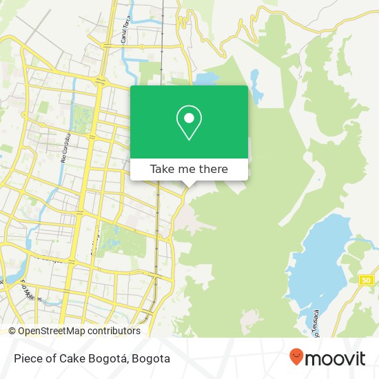 Piece of Cake Bogotá map