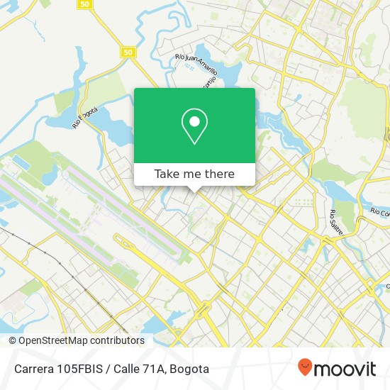 Mapa de Carrera 105FBIS / Calle 71A