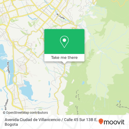 Avenida Ciudad de Villavicencio / Calle 45 Sur 13B E map