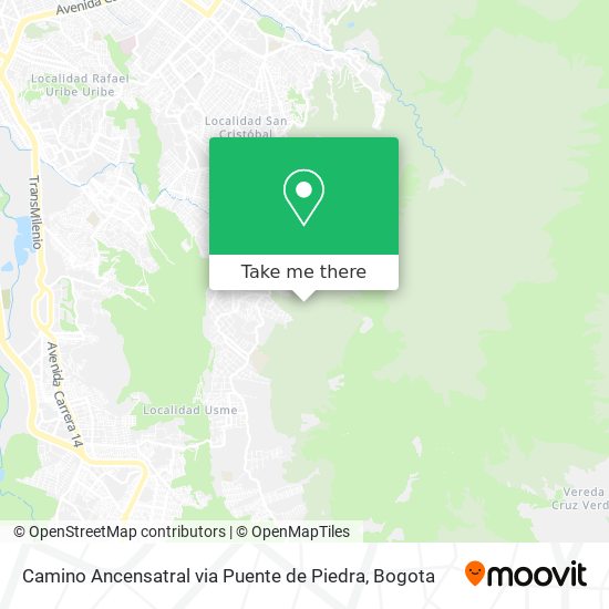 Camino Ancensatral via Puente de Piedra map