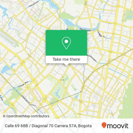 Mapa de Calle 69 68B / Diagonal 70 Carrera 57A