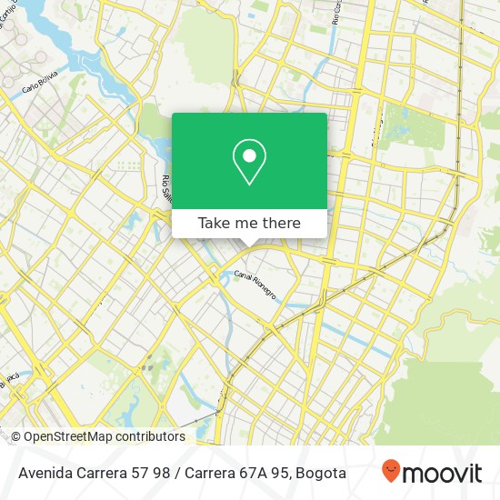 Mapa de Avenida Carrera 57 98 / Carrera 67A 95