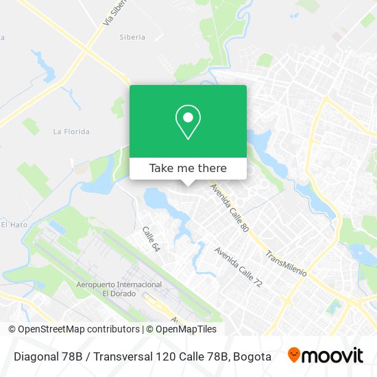 Diagonal 78B / Transversal 120 Calle 78B map