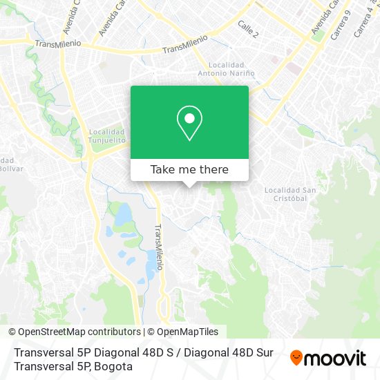 Transversal 5P Diagonal 48D S / Diagonal 48D Sur Transversal 5P map