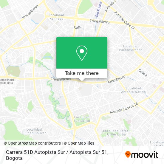 Carrera 51D Autopista Sur / Autopista Sur 51 map