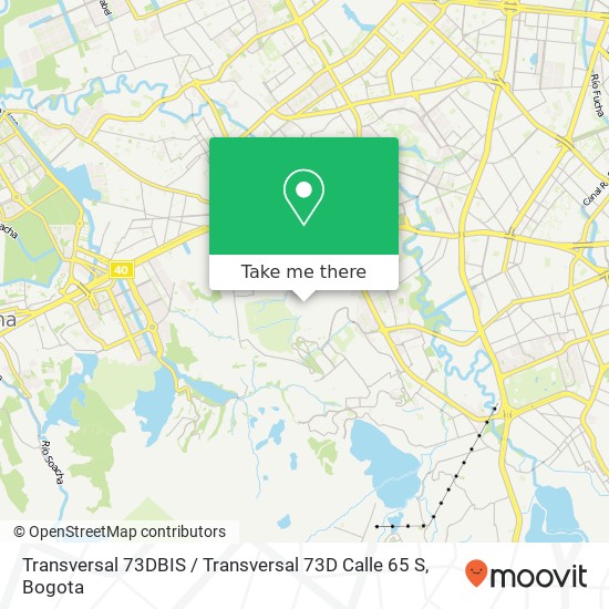 Mapa de Transversal 73DBIS / Transversal 73D Calle 65 S