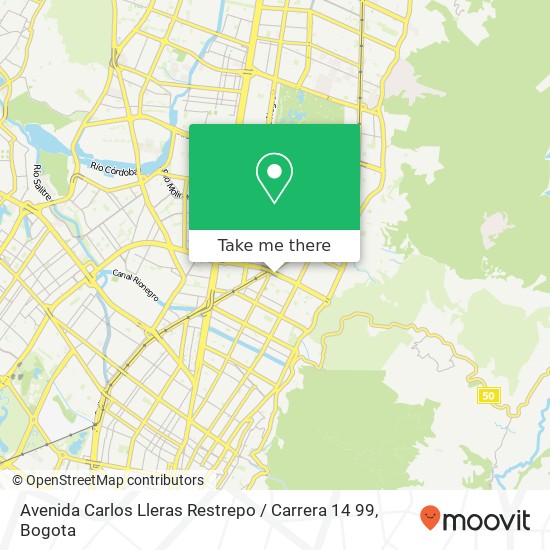 Avenida Carlos Lleras Restrepo / Carrera 14 99 map