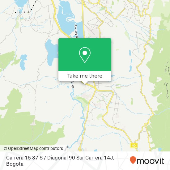 Mapa de Carrera 15 87 S / Diagonal 90 Sur Carrera 14J