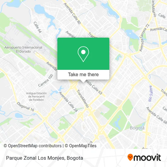 Parque Zonal Los Monjes map