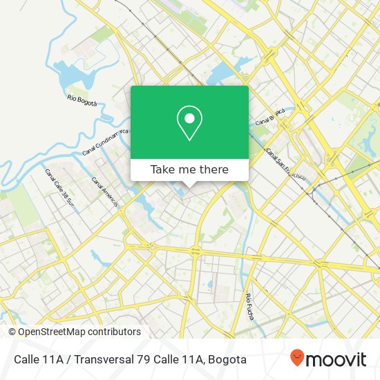 Calle 11A / Transversal 79 Calle 11A map