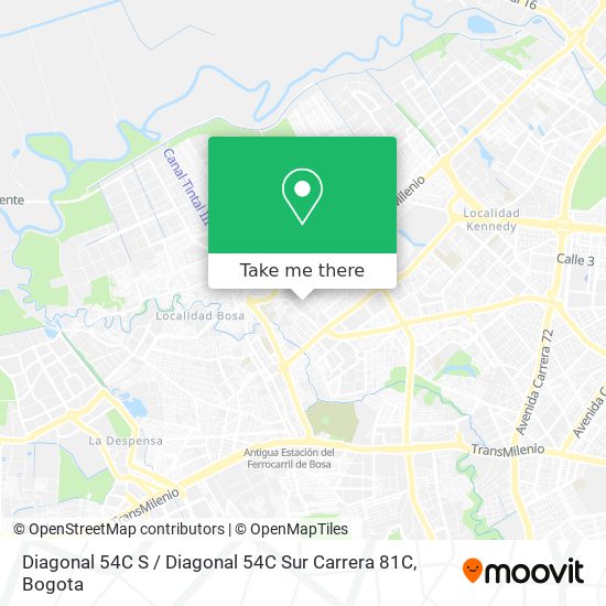 Diagonal 54C S / Diagonal 54C Sur Carrera 81C map