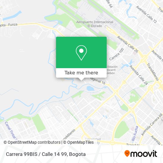 Carrera 99BIS / Calle 14 99 map