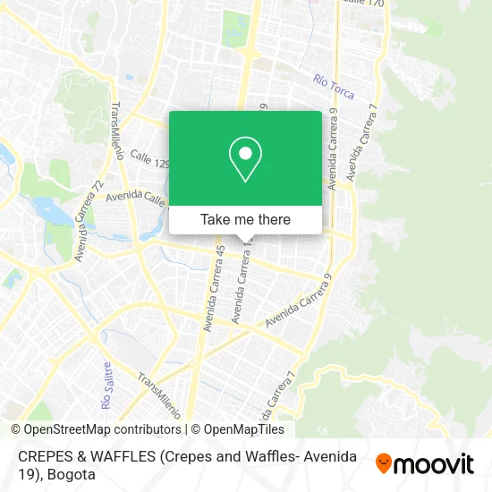Mapa de CREPES & WAFFLES (Crepes and Waffles- Avenida 19)
