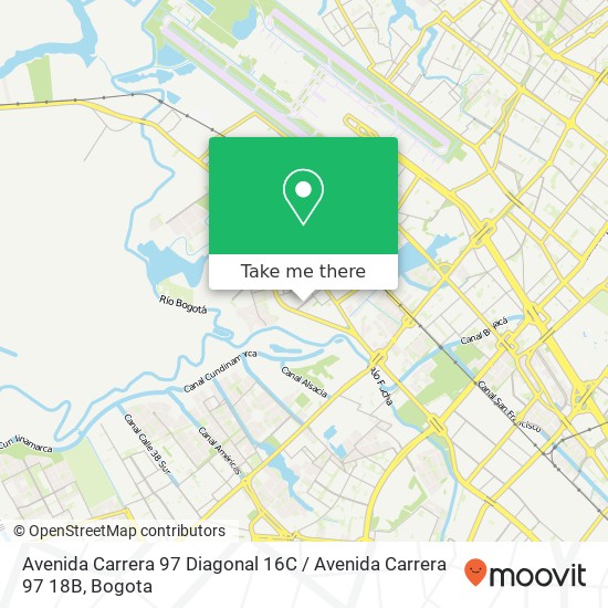 Avenida Carrera 97 Diagonal 16C / Avenida Carrera 97 18B map