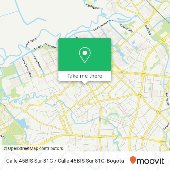 Calle 45BIS Sur 81G / Calle 45BIS Sur 81C map