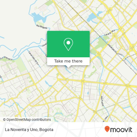 La Noventa y Uno map