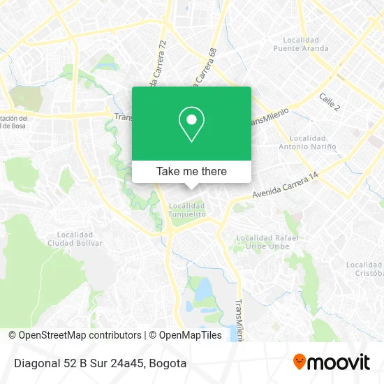 Diagonal 52 B Sur 24a45 map