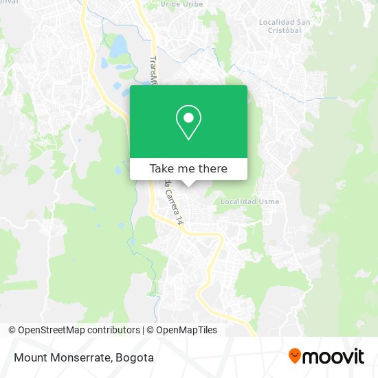 Mount Monserrate map